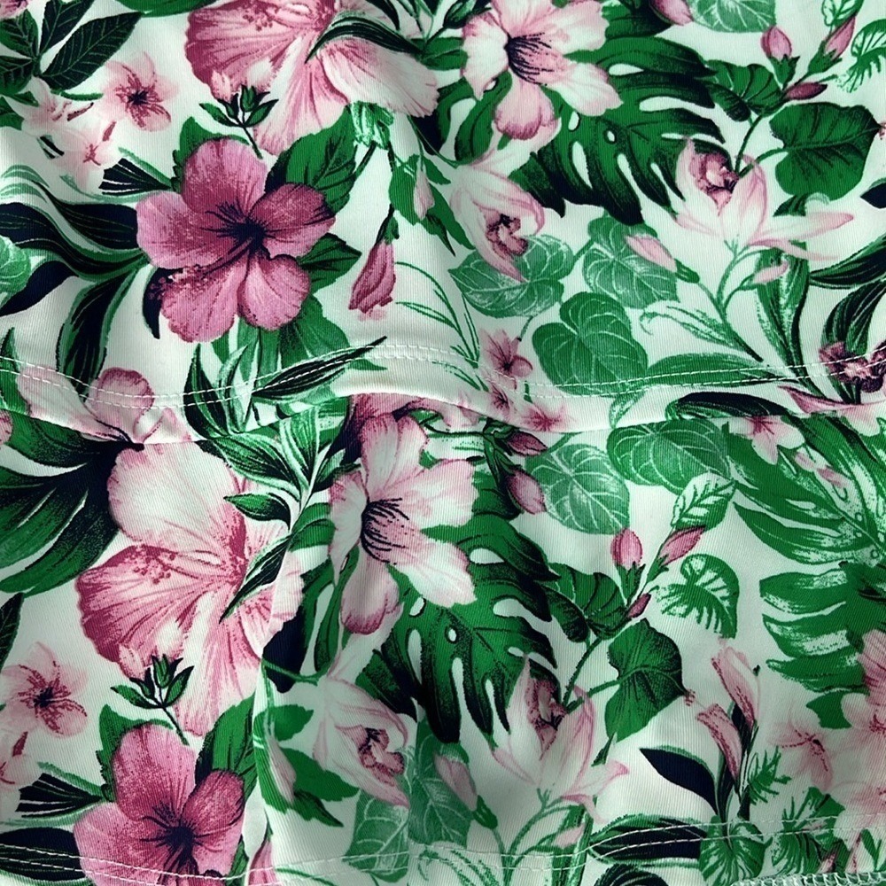 Tommy Bahama EUC Golf Skort Womens XL Pink Green Tropical Floral Hibiscus Ruffle - Picture 4 of 7